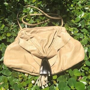 VTG Marco Avene bone tassel leather crossbody